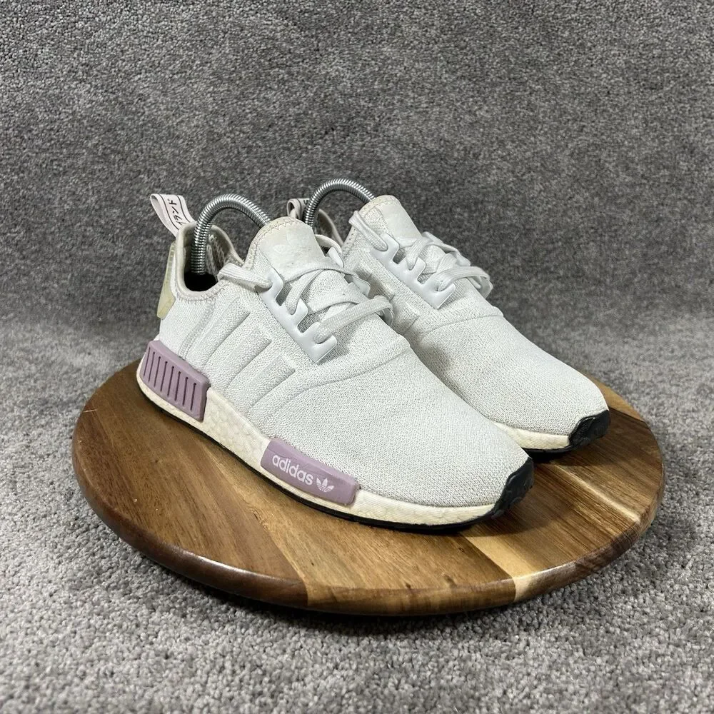 Adidas NMD_R1 Boost BD8024 Women’s Size 7 White Orchid Athletic Shoes Used